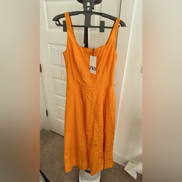 Zara limited edition corset style cotton midi dress - Picture 4 of 5